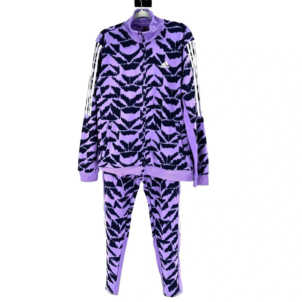 Adidas Tiro Suit Up Track Suit Women's Large Violet Fusion Activewear Athleisure - Picture 2 of 14